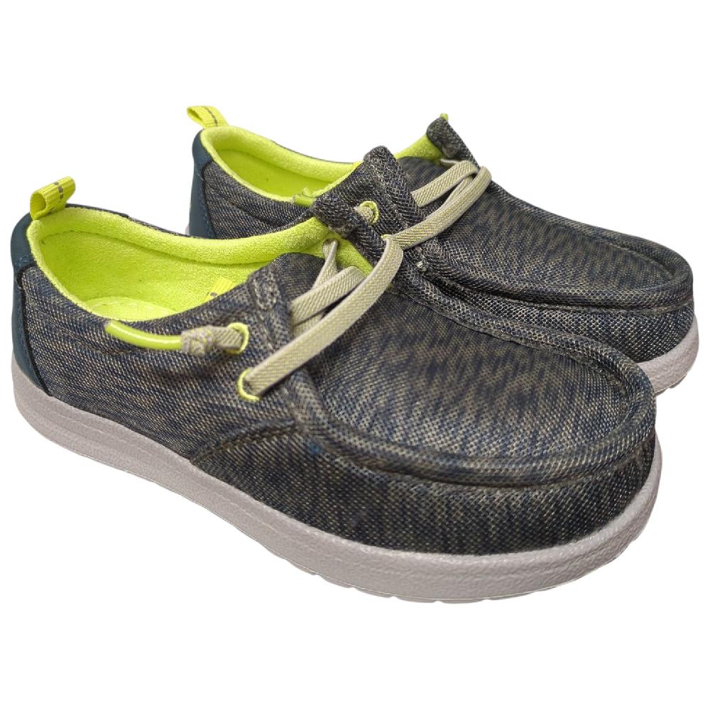 Eddie Bauer Boys Casual Canvas Slip-On Stretch Lace Loafer