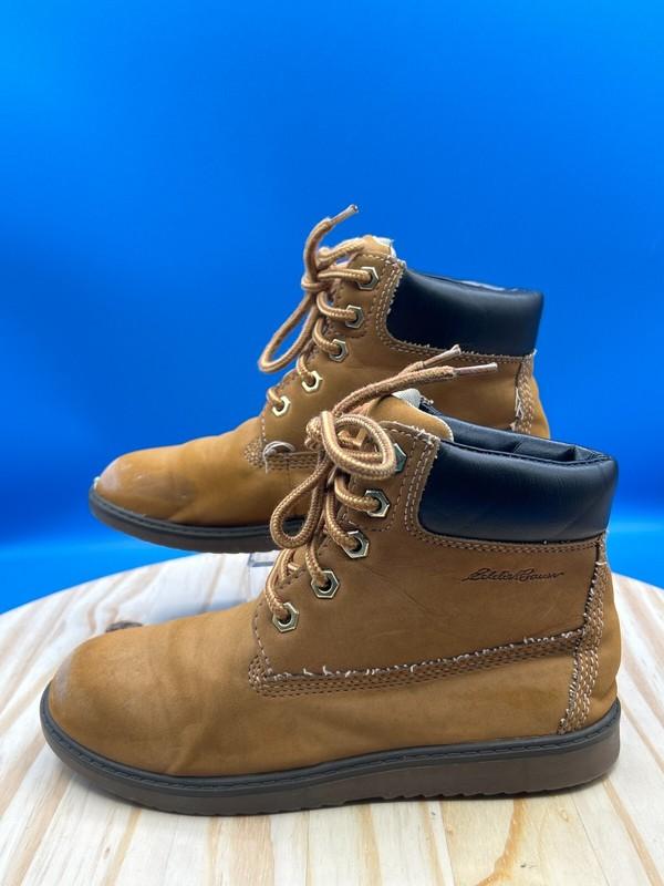 Eddie Bauer Hiking Boot Jayson 74594B Kid's Sz 2 Brown Leather Lace Up Outdoor