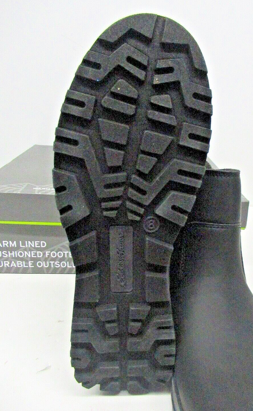 Eddie Bauer Ladies Warm Lined Cushioned Footbed Siren Black Winter Boot Size 8