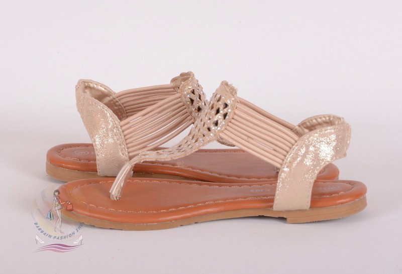 Eddie Marc Girls Gold Embellished Laser Cut Sandals Sz 9 US / 25 EU $29 NWOB