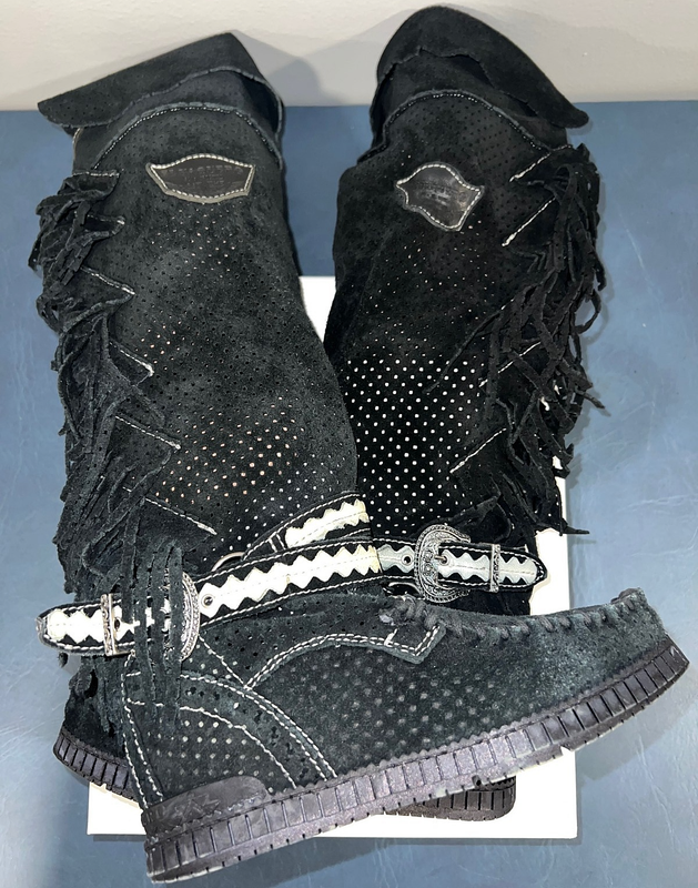 EL VAQUERO DELILAH DRAINER BLACK SIZE Euro 38 / US 7 - 7.5 NIB BOOTS NEW ITALY