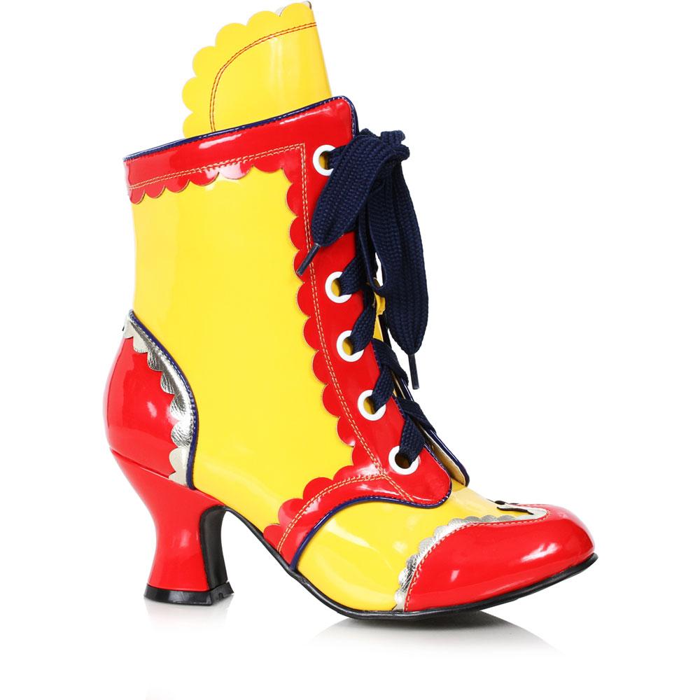 Ellie 2.5" Heel Clown Ankle Boots Shoe Adult Women Shoes Boots 254/Bubbles