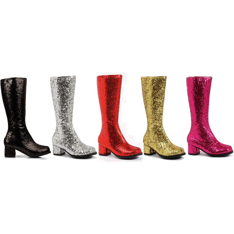 Ellie Low Heel Round Toe Knee High Glitter Go Boots Child Girls Shoes 175/Dora