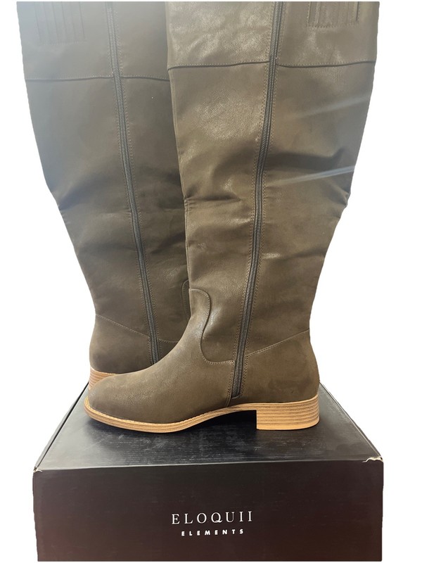 Eloquii Elements High Boots Brown Size 9 Wide Calf