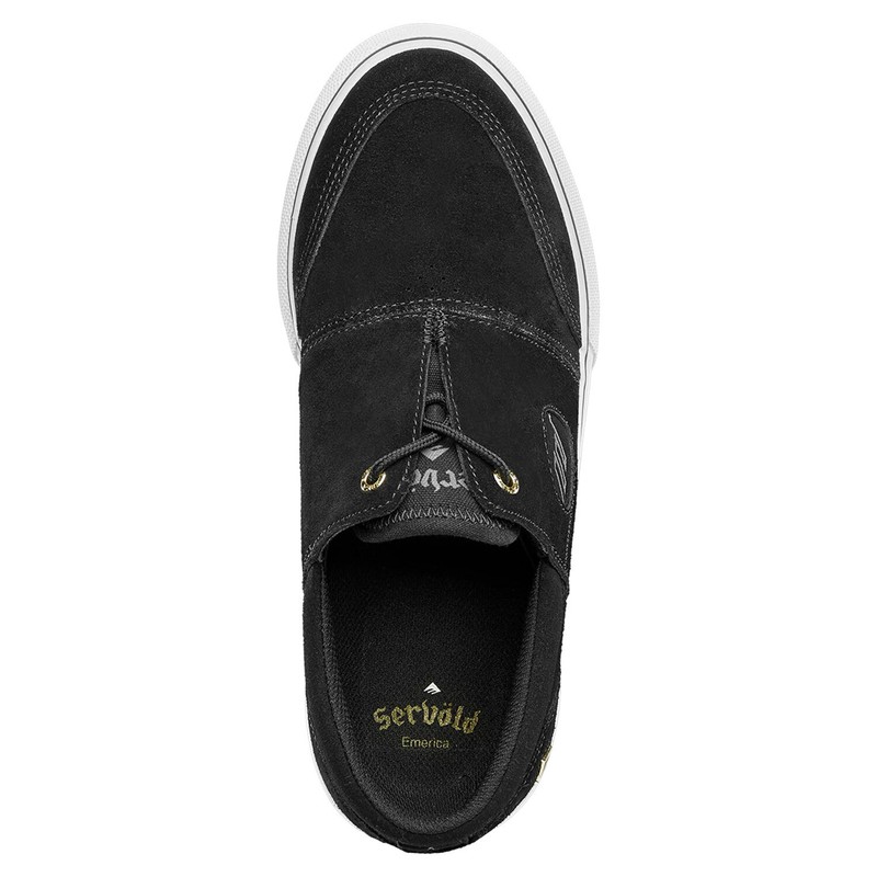 Emerica Skateboard Shoes Servold Black/White/Gold