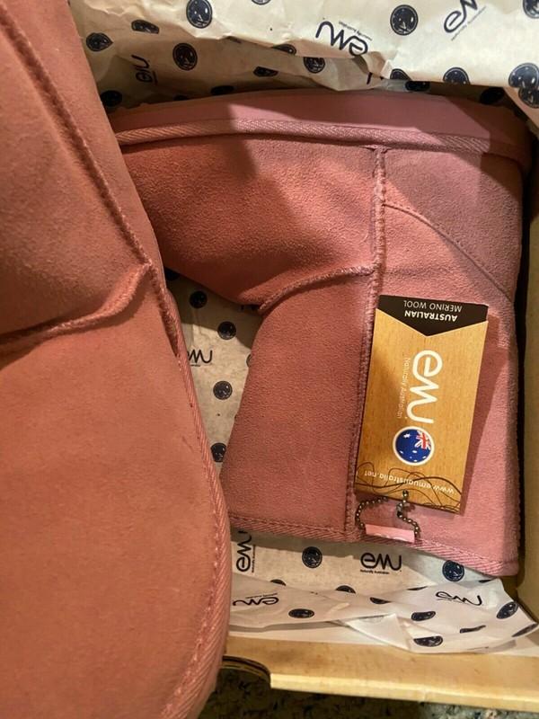 Emu Bronte Lo Girls Winter Boot Pink Orchard Sz 4 Australian Merino Wool
