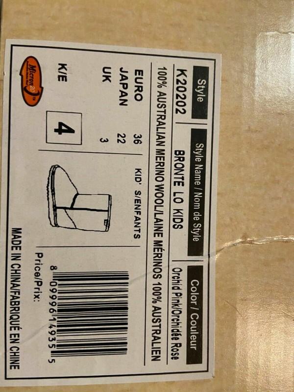 Emu Bronte Lo Girls Winter Boot Pink Orchard Sz 4 Australian Merino Wool