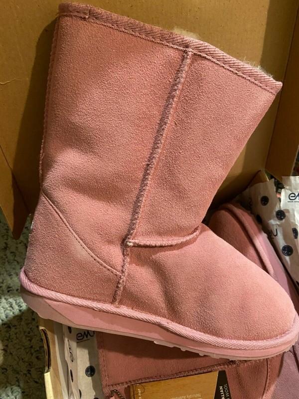 Emu Bronte Lo Girls Winter Boot Pink Orchard Sz 4 Australian Merino Wool