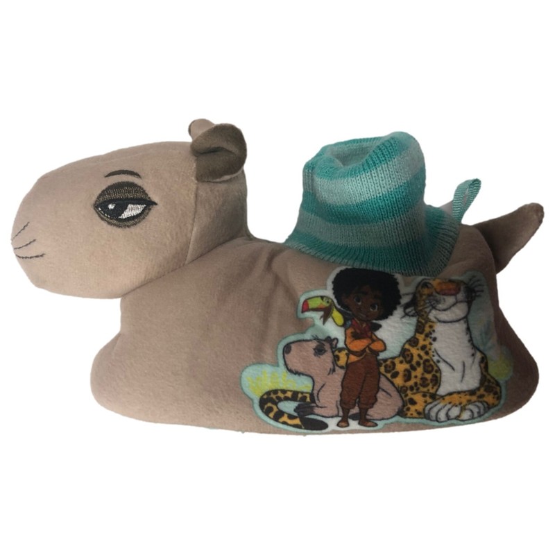 Encanto Toddler Girls Cheetah & Hippo Slippers House Shoes