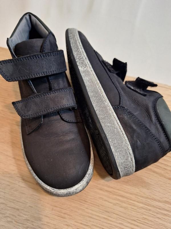 Erbavaglio Black Leather High Top Sneakers Youth Size 2