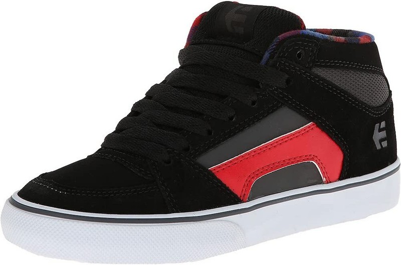 Etnies Sneakers Little Boys Sz 2 RVM Vulcanized Skate Black Dark Grey Red New