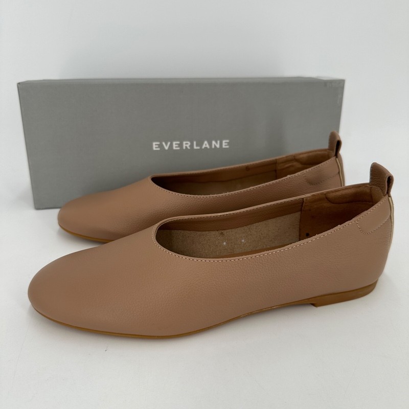 Everlane The Italian Leather Day Glove Flats In Tan-Brown Sz 9.5 Women's Nto