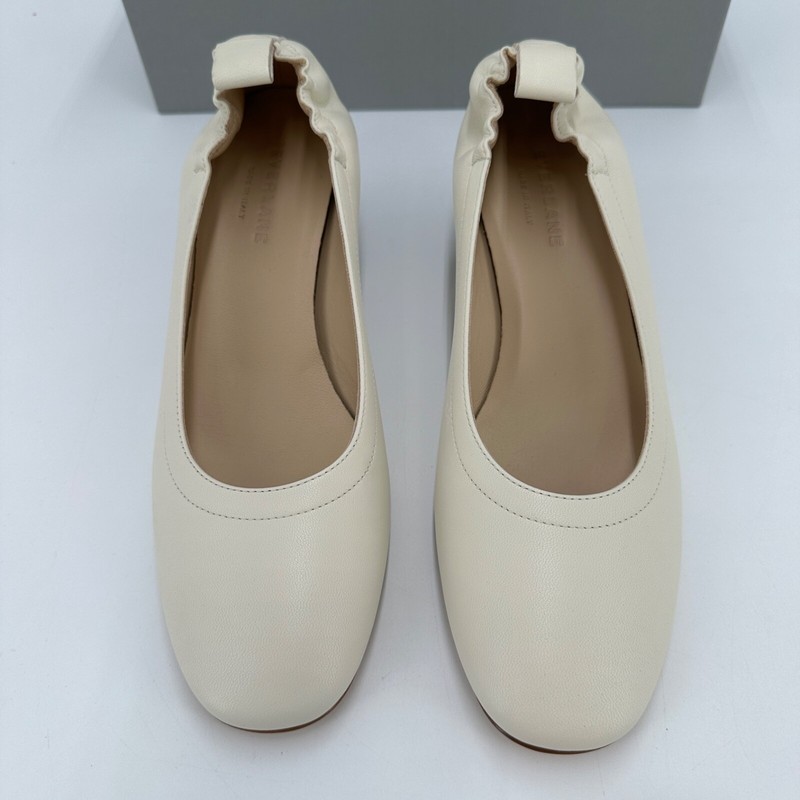 Everlane The Italian Leather Day Heel In Bone Sz 9 Women's Elastic Back Comfort