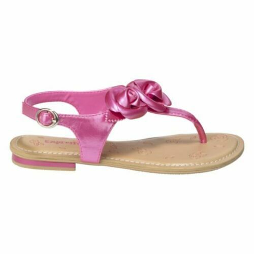 Expressions Girl's Rosina Rose Slingback Thong Sandals Pink Size 3
