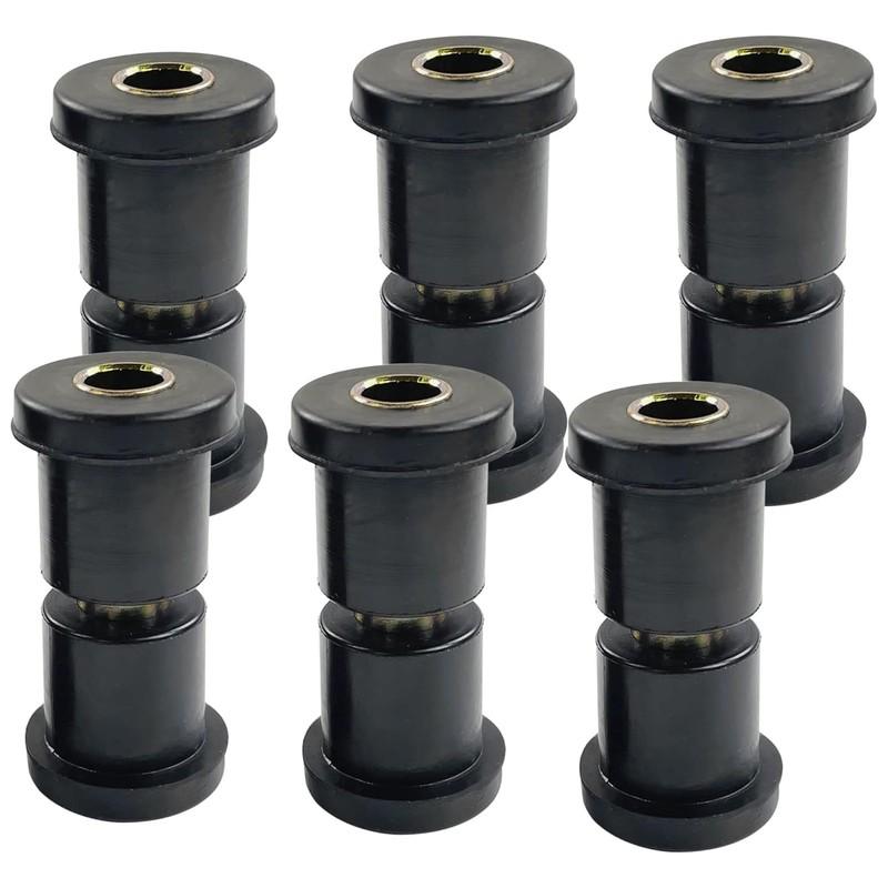 EZGO TXT Medalist Rear Leaf Bushing Kit 12 Bushings 6 Sleeves Durable Rubber
