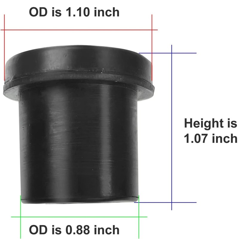 EZGO TXT Medalist Rear Leaf Bushing Kit 12 Bushings 6 Sleeves Durable Rubber