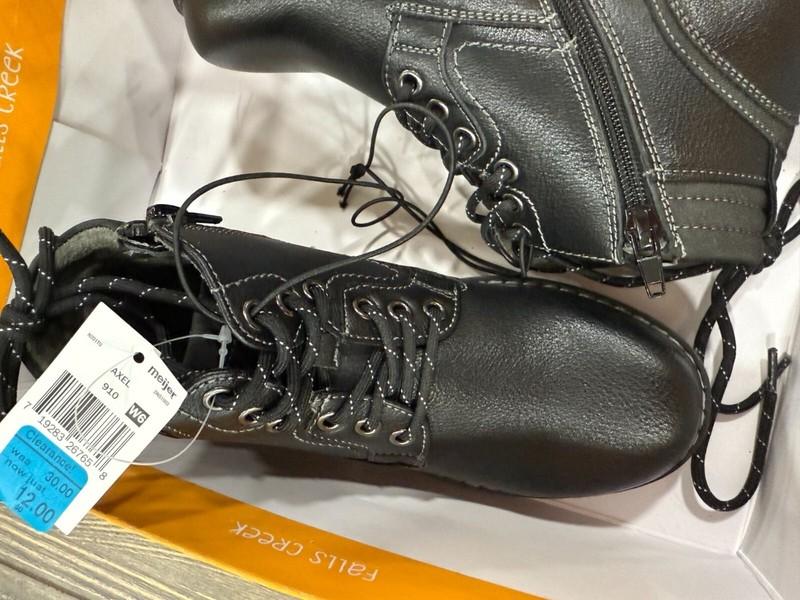 Falls Creek Boys Black Fashion Boots Size 13 Medium Axel Hiker Style