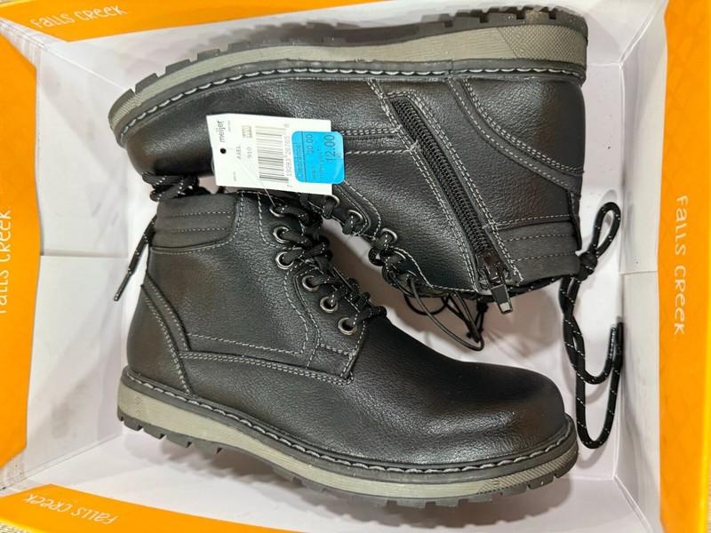 Falls Creek Boys Black Fashion Boots Size 13 Medium Axel Hiker Style
