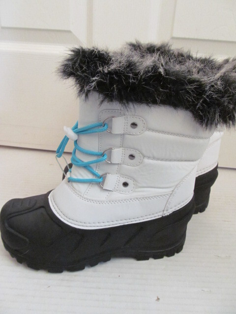 Falls Creek Girls Icy Snow Boot With Faux Fur White Size 5M