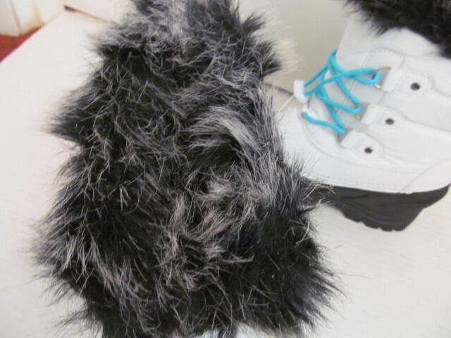 Falls Creek Girls Icy Snow Boot With Faux Fur White Size 5M