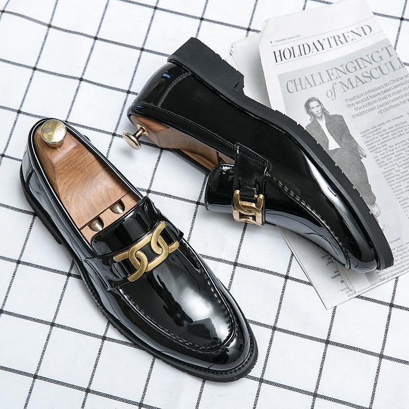 Fashion Leather Shoes Moccasin Men Man Shoe Business Male Formal Wedding