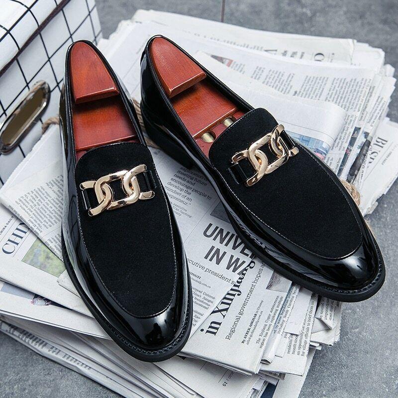 Fashion Leather Shoes Moccasin Men Man Shoe Business Male Formal Wedding