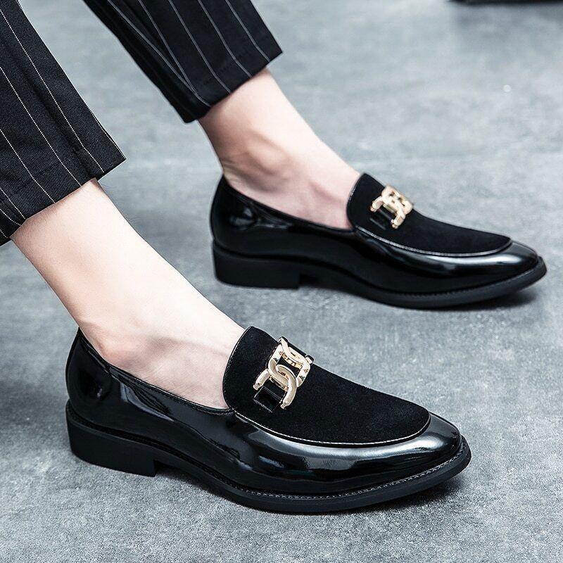 Fashion Leather Shoes Moccasin Men Man Shoe Business Male Formal Wedding