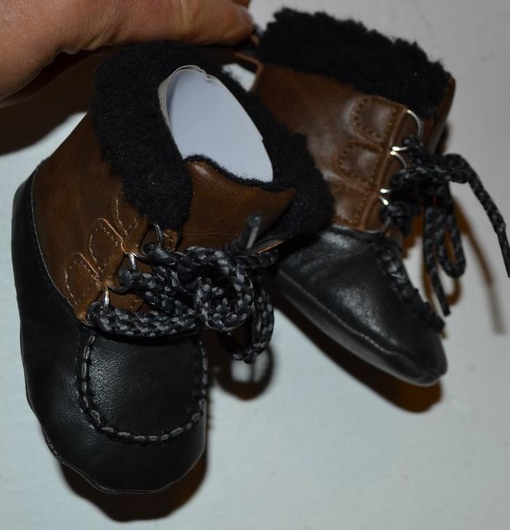 Faux Leather Boots With Faux Shearling Trim Spencer's Baby Winter Boots Booties
