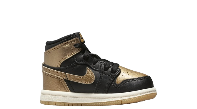 [FD1413-071] Nike Toddler Air Jordan 1 Retro High OG Black Metallic Gold *NEW*