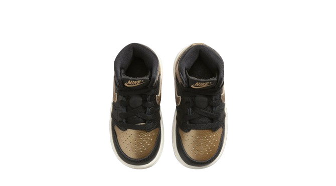 [FD1413-071] Nike Toddler Air Jordan 1 Retro High OG Black Metallic Gold *NEW*
