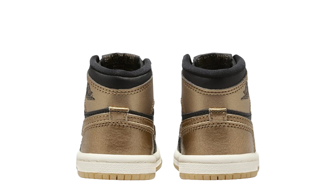 [FD1413-071] Nike Toddler Air Jordan 1 Retro High OG Black Metallic Gold *NEW*