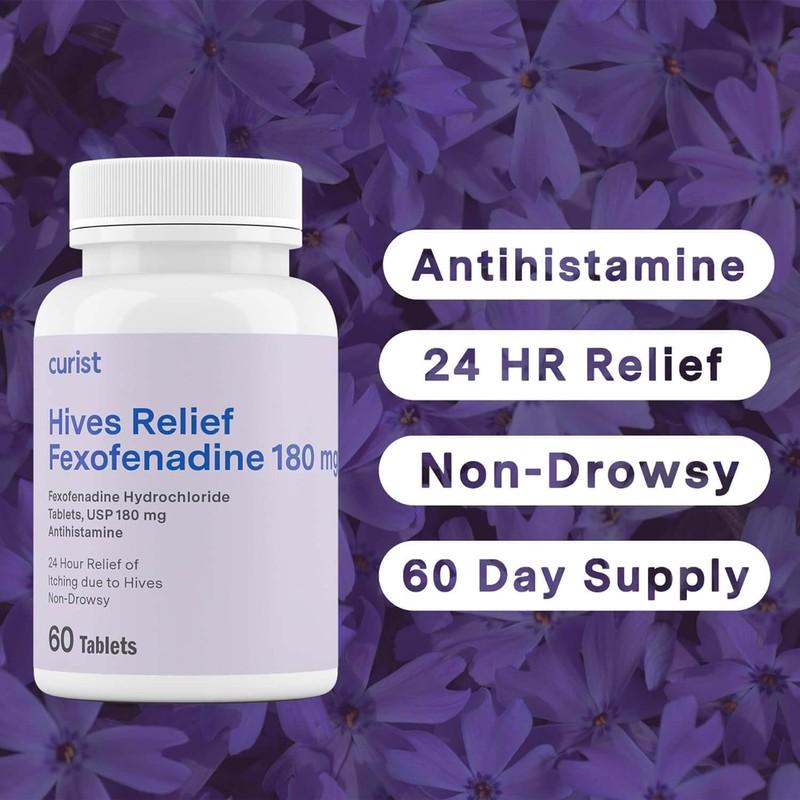 Fexofenadine 180 Mg 60 Tablets Hives Relief Fexofenadine 180mg