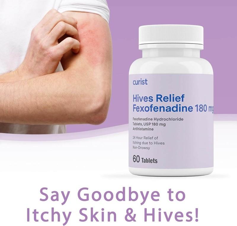 Fexofenadine 180 Mg 60 Tablets Hives Relief Fexofenadine 180mg