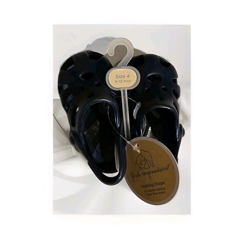 First Impressions Baby Neutral Closed Toe Sandal Dark Blue Size 4 (9-12m) NWT