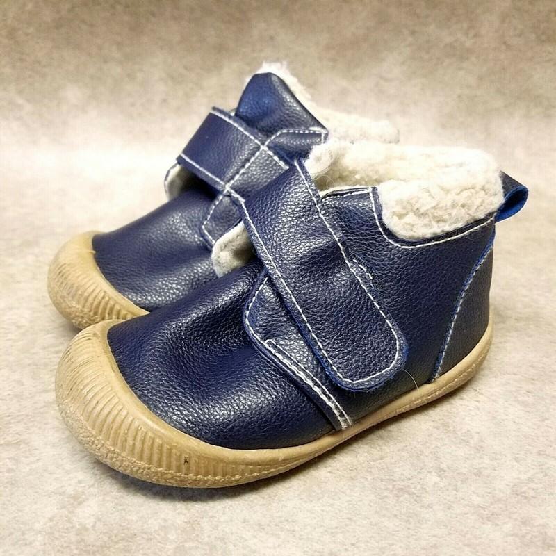 First Steps Boys Size 5 Navy Blue Ankle Boots Winter Booties
