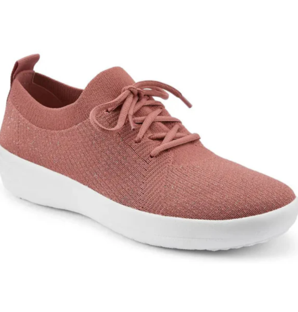 FitFlop Womens Metallic F-SPORTY Sneakers UBERKNIT Breathable Slip On NEW