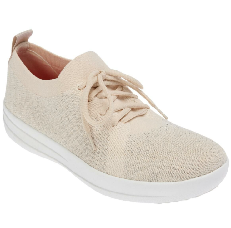 FitFlop Womens Metallic F-SPORTY Sneakers UBERKNIT Breathable Slip On NEW