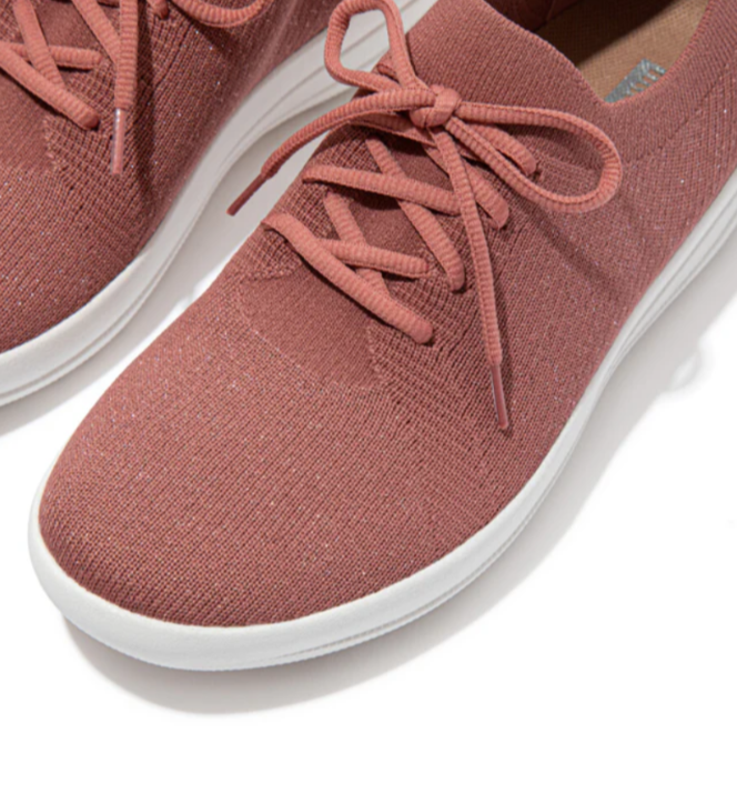 FitFlop Womens Metallic F-SPORTY Sneakers UBERKNIT Breathable Slip on NEW