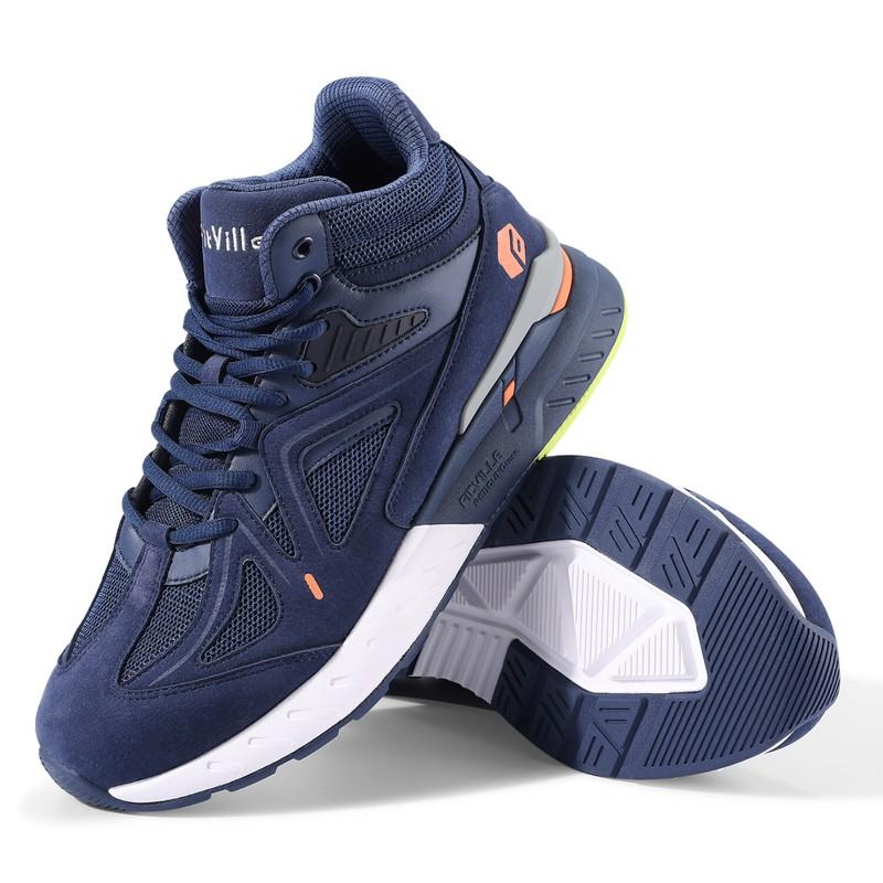 FitVille Men's High-top Sneakers Extra Wide Basketball Shoes W/ Ankle Support