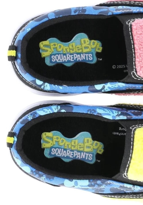 Fleece Big Kids 2 SpongeBob Square Pants & Patrick Ground Up Slip On Shoes NEW