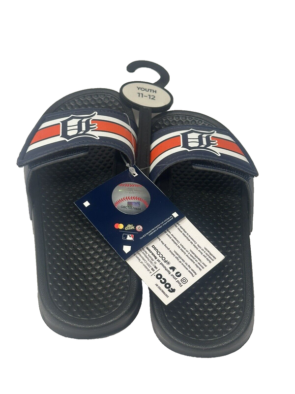 foco DETROIT TIGERS BASEBALL toddler boys sandals youth size 11-12