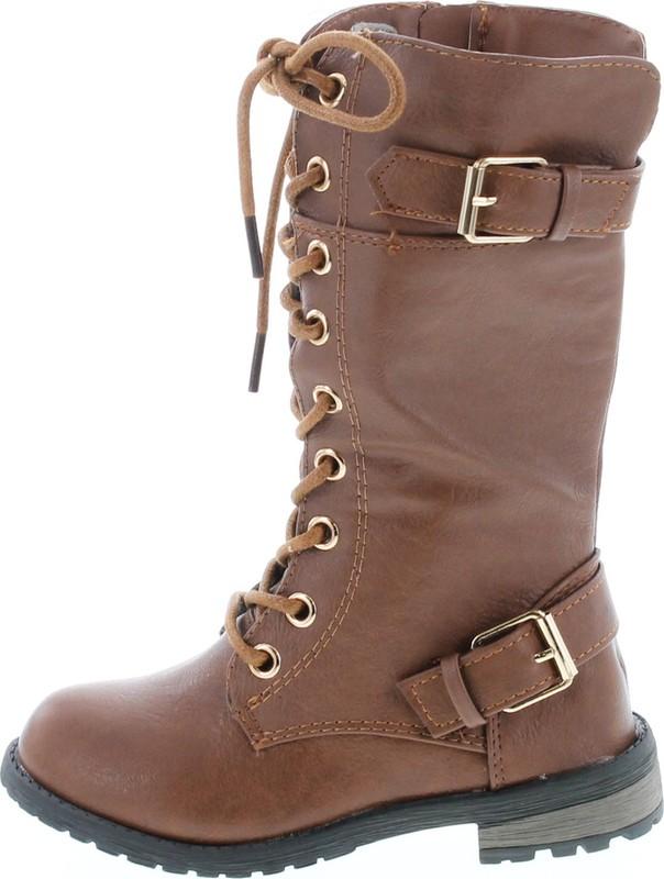 Forever Mango 27K Little Kids Combat Lace Up Boots