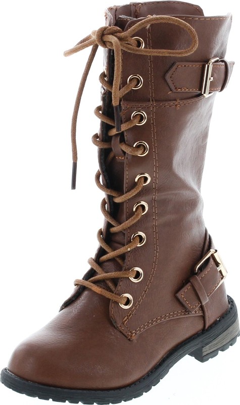 Forever Mango 27K Little Kids Combat Lace Up Boots
