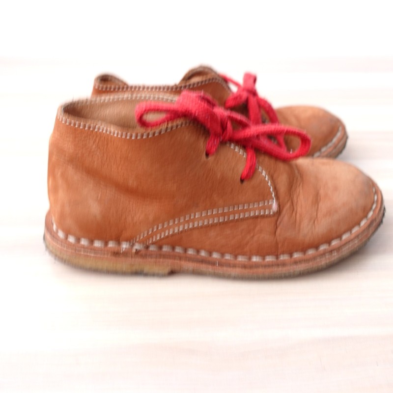 FRAU Boots Kids Toddler 13 Leather Brown Ankle Bootie Dessert Italian Suede