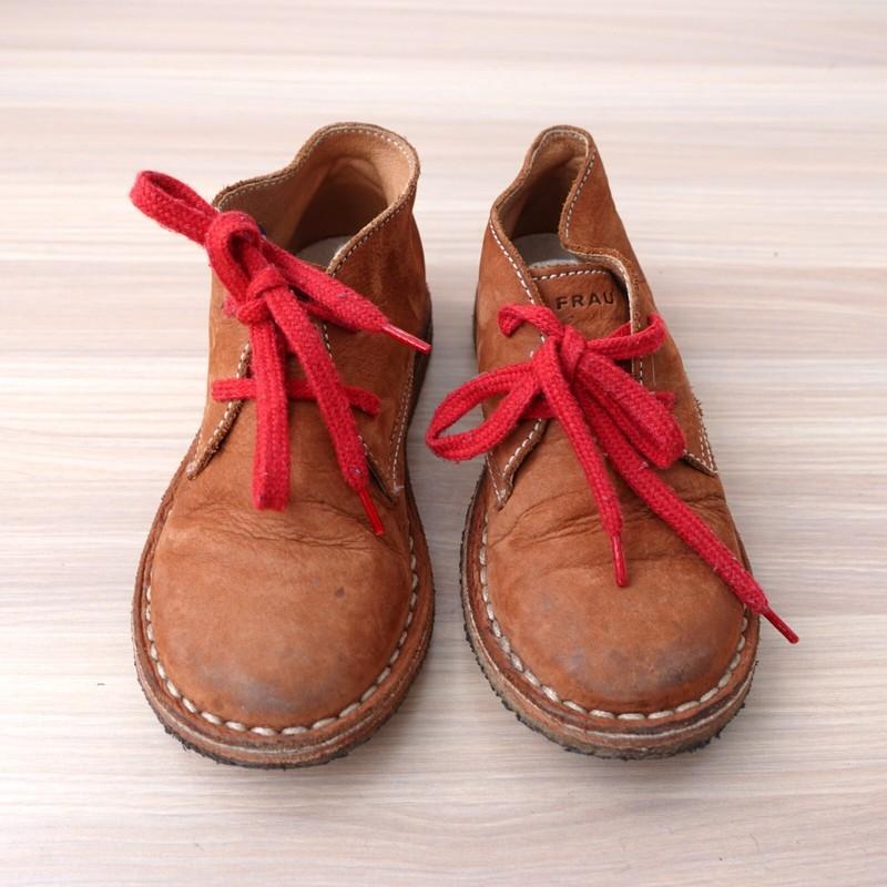 FRAU Boots Kids Toddler 13 Leather Brown Ankle Bootie Dessert Italian Suede