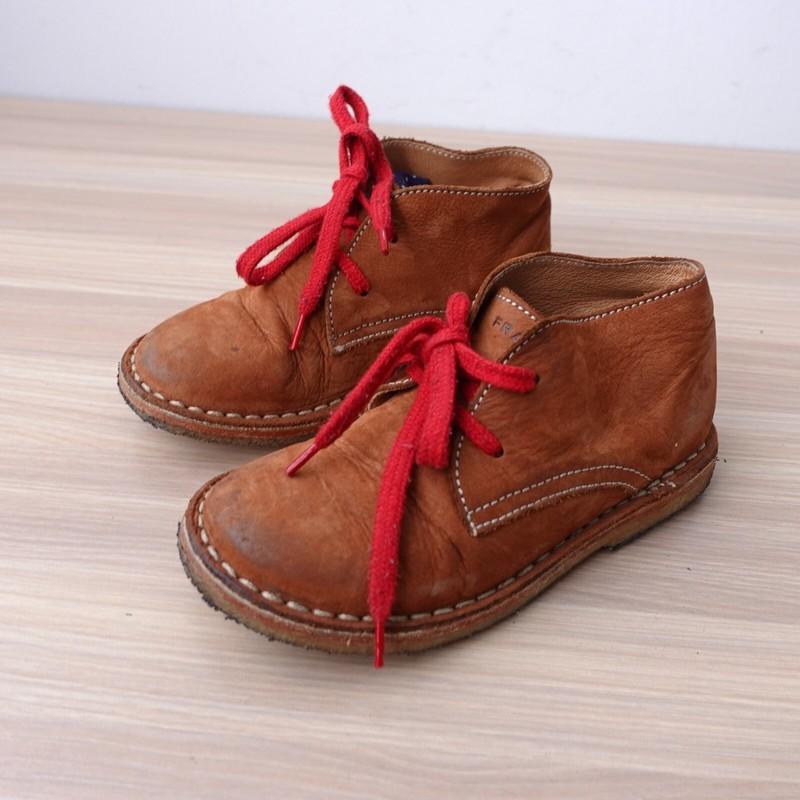 FRAU Boots Kids Toddler 13 Leather Brown Ankle Bootie Dessert Italian Suede