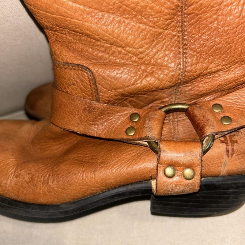 Frye Harness Boots Youth Size 1.5 Whiskey Leather Cowgirl Western Rodeo Moto