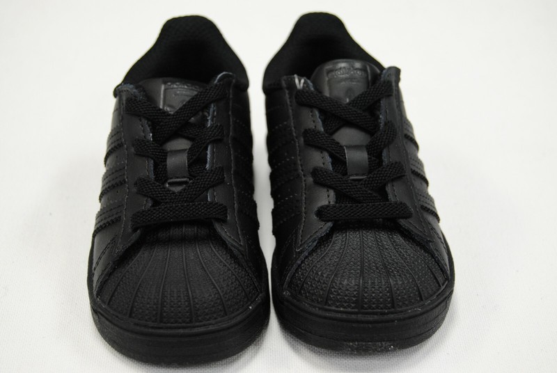 [FU7716] NEW TODDLER ADIDAS ORIGINALS SUPERSTAR EL I TRIPLE BLACK BLACK AB30