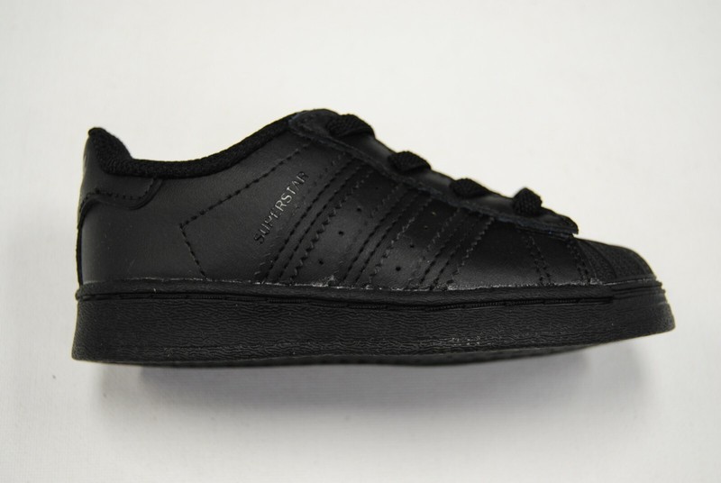 [FU7716] NEW TODDLER ADIDAS ORIGINALS SUPERSTAR EL I TRIPLE BLACK BLACK AB30