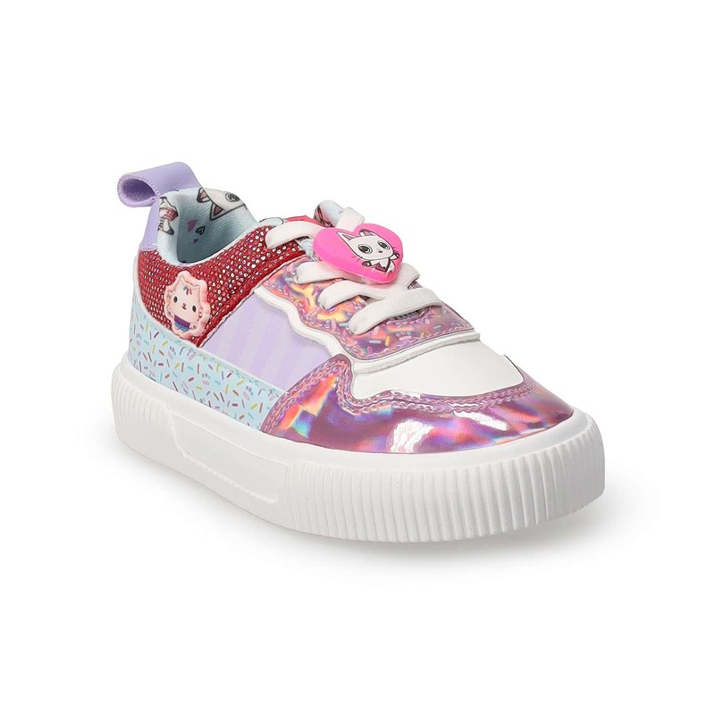 Gabby's Dollhouse Shoes Toddler Girls 5 6 7 8 Sneakers Pink NWT NEW Slip On Tie